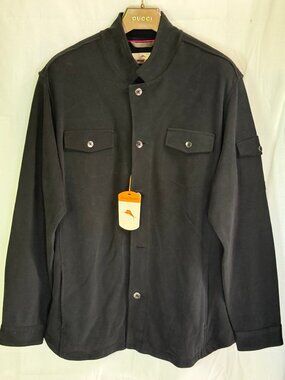 NWT Vintage Tommy Bahama Island Trader Shirt Jacket - Black - Size XL - Ret $168